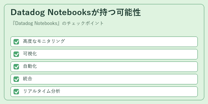 Datadog Notebooksが持つ可能性