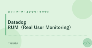 Datadog RUM（Real User Monitoring） アイキャッチ