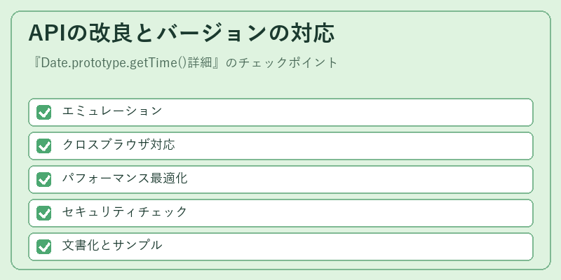 APIの改良とバージョンの対応