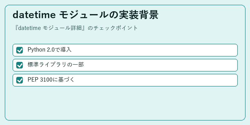 datetime モジュールの実装背景