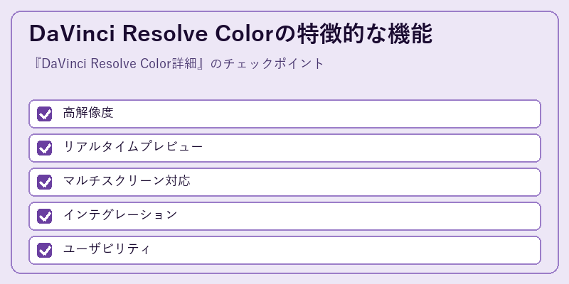 DaVinci Resolve Colorの特徴的な機能