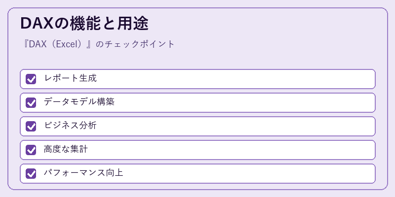 DAXの機能と用途