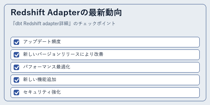 Redshift Adapterの最新動向