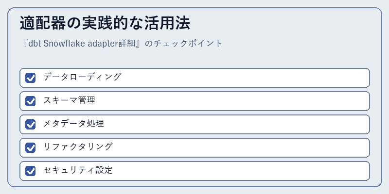 適配器の実践的な活用法