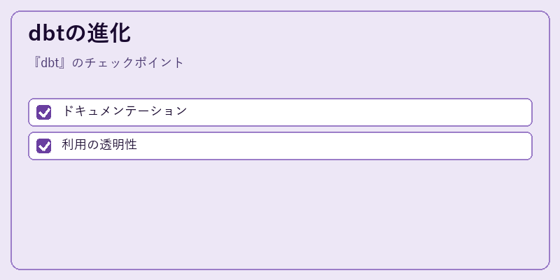 dbtの進化