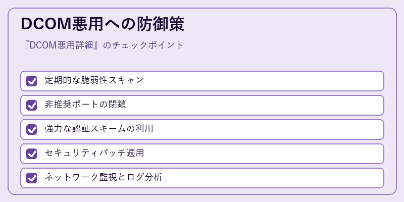 DCOM悪用への防御策