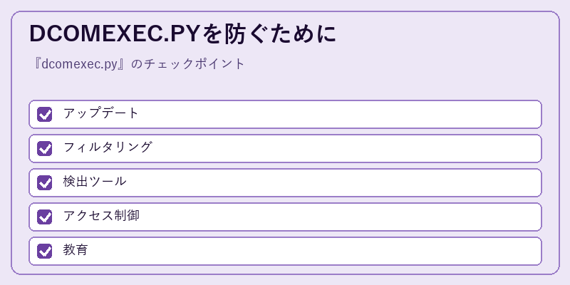 DCOMEXEC.PYを防ぐために