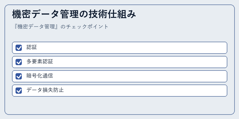 機密データ管理の技術仕組み