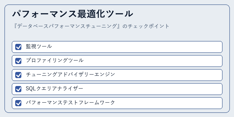 パフォーマンス最適化ツール