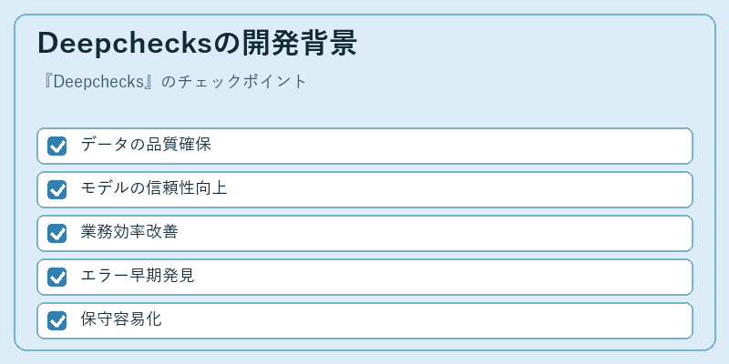Deepchecksの開発背景