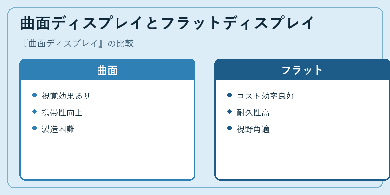 曲面ディスプレイとフラットディスプレイ