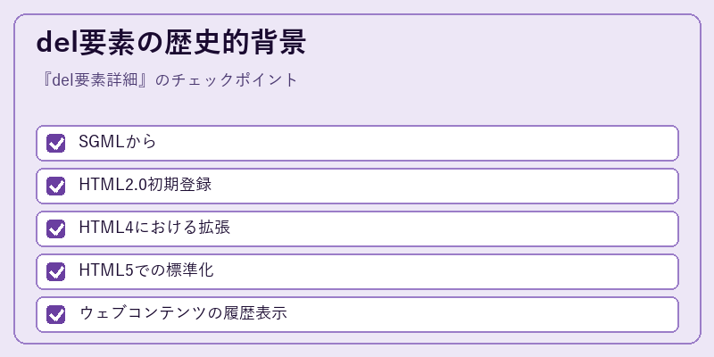 del要素の歴史的背景