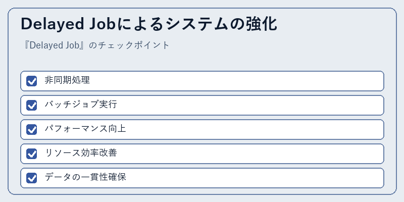 Delayed Jobによるシステムの強化