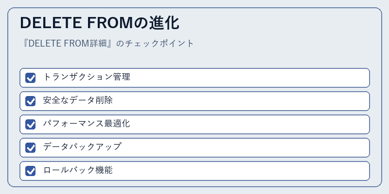 DELETE FROMの進化