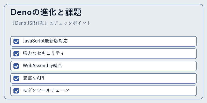 Denoの進化と課題