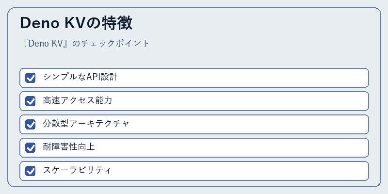 Deno KVの特徴