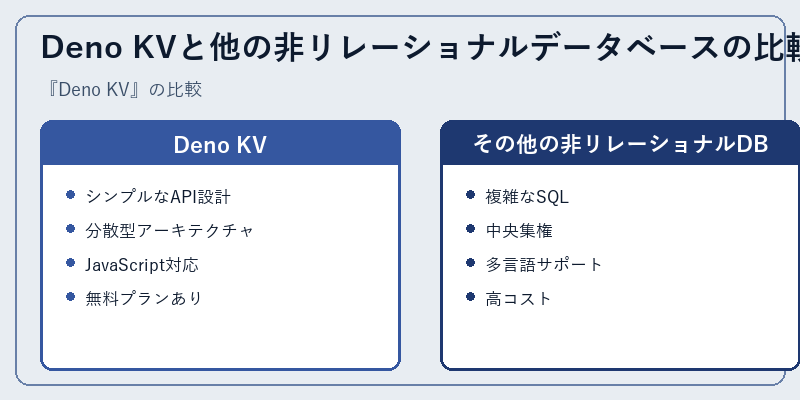 Deno KVと他の非リレーショナルデータベースの比較