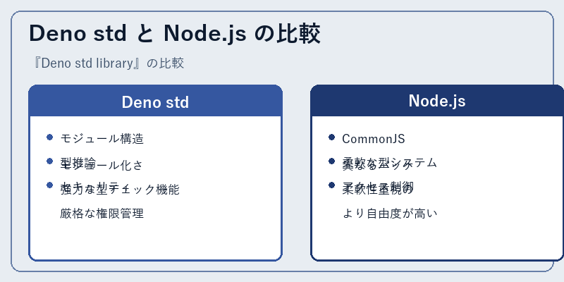 Deno std と Node.js の比較