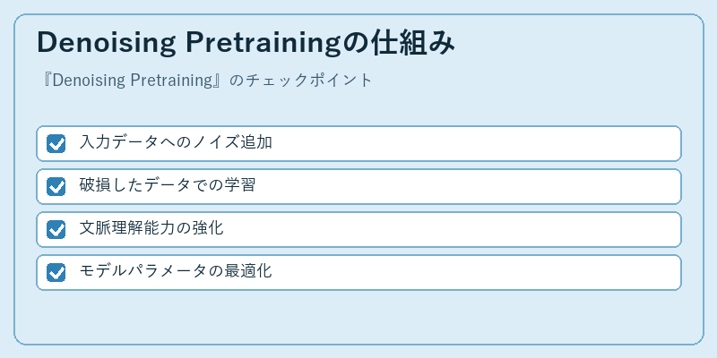 Denoising Pretrainingの仕組み