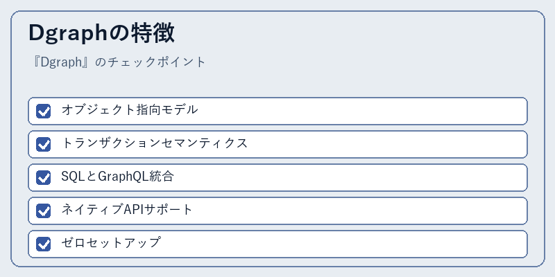 Dgraphの特徴