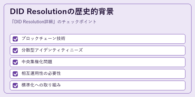 DID Resolutionの歴史的背景