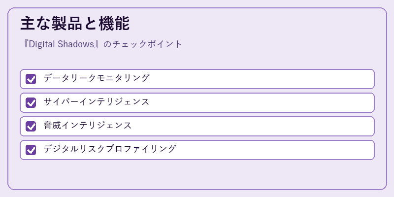主な製品と機能