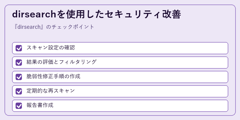 dirsearchを使用したセキュリティ改善