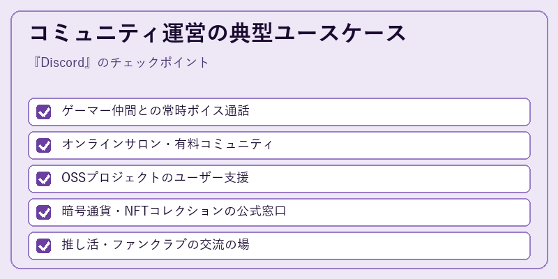 コミュニティ運営の典型ユースケース