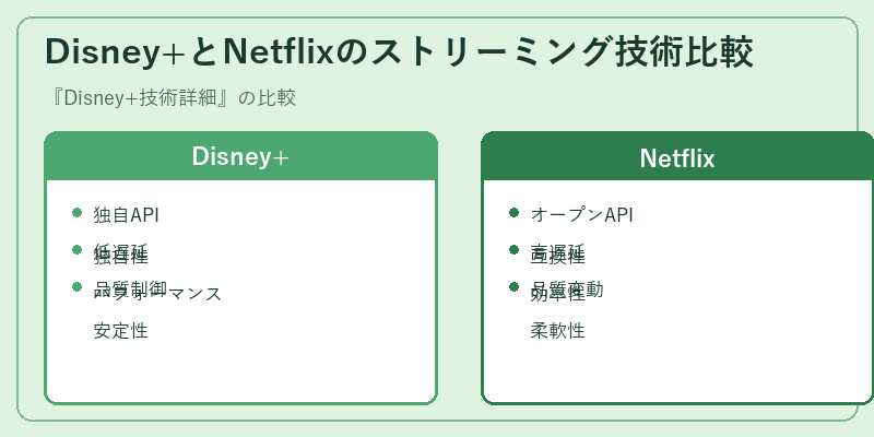 Disney+とNetflixのストリーミング技術比較