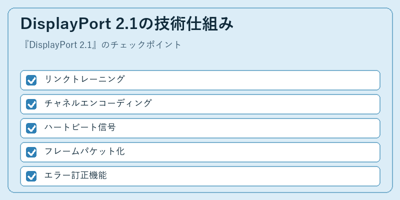 DisplayPort 2.1の技術仕組み