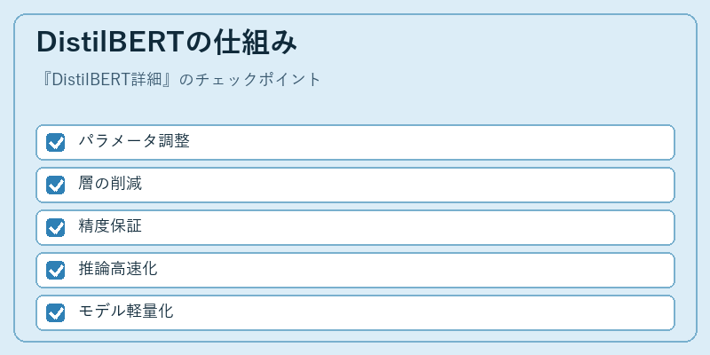 DistilBERTの仕組み