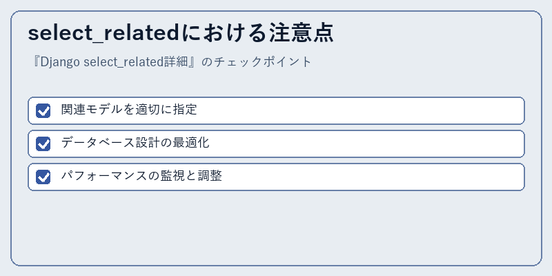 select_relatedにおける注意点