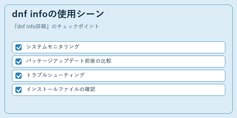 dnf infoの使用シーン