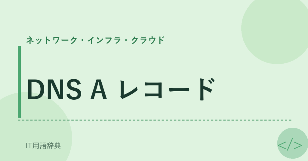 DNS A レコード アイキャッチ
