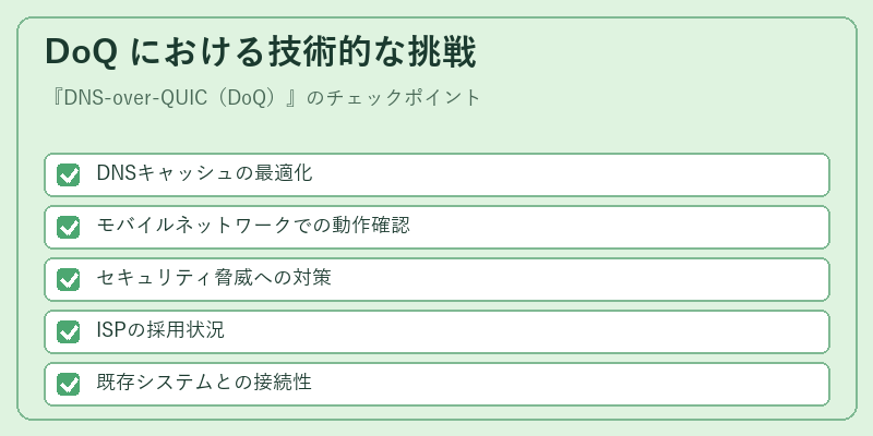 DoQ における技術的な挑戦