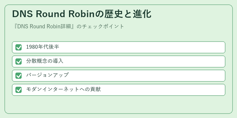 DNS Round Robinの歴史と進化