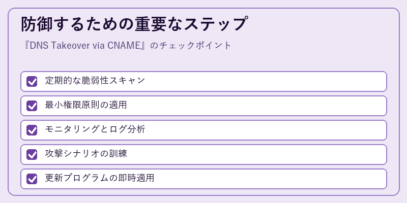 防御するための重要なステップ