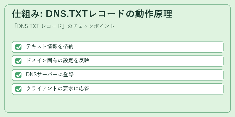 仕組み: DNS.TXTレコードの動作原理