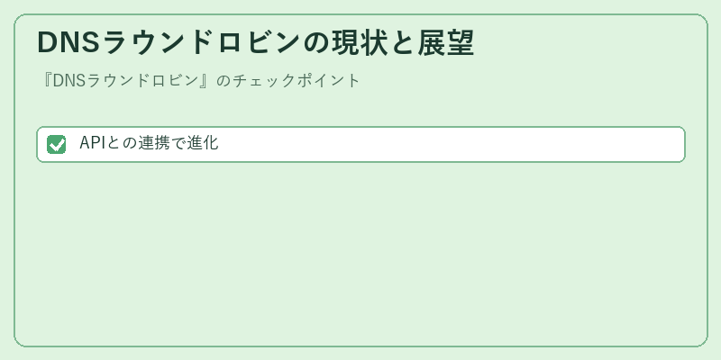 DNSラウンドロビンの現状と展望