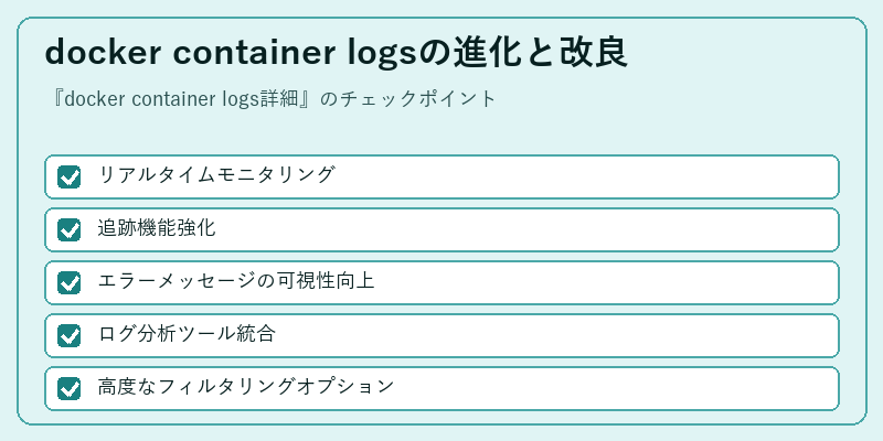 docker container logsの進化と改良