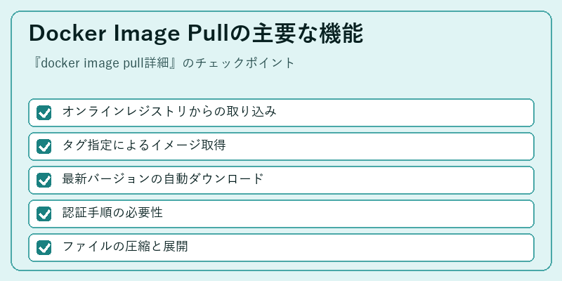 Docker Image Pullの主要な機能
