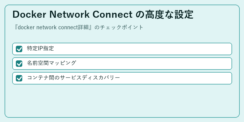 Docker Network Connect の高度な設定