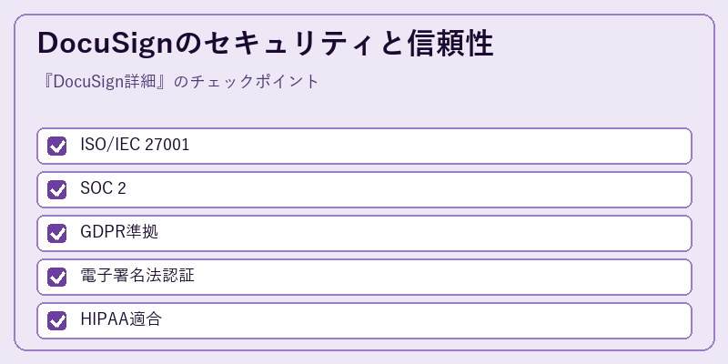 DocuSignのセキュリティと信頼性