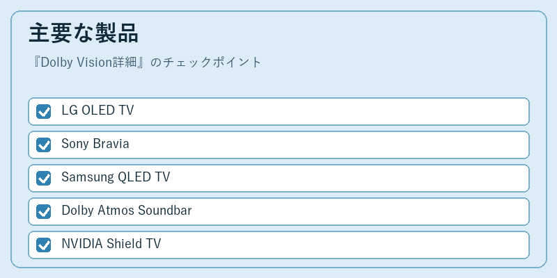 主要な製品