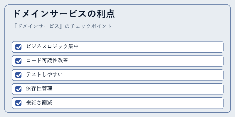 ドメインサービスの利点