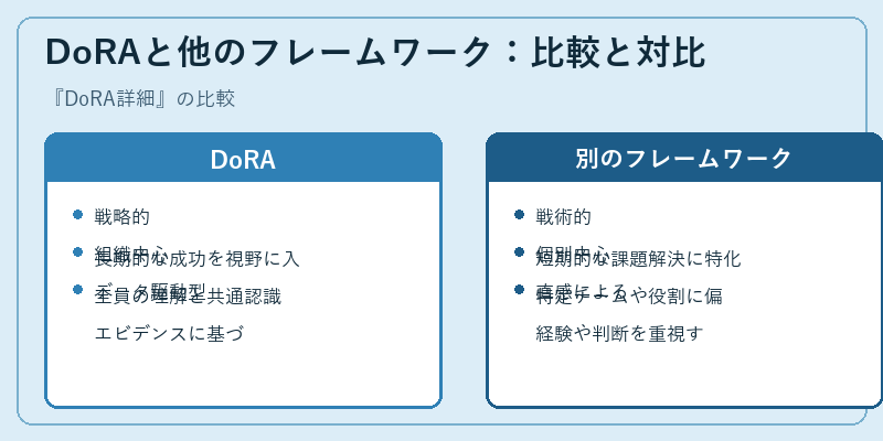 DoRAと他のフレームワーク：比較と対比