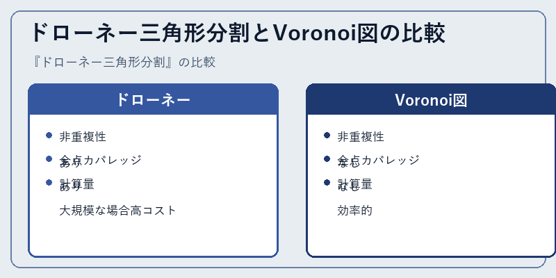ドローネー三角形分割とVoronoi図の比較