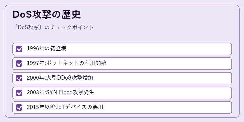 DoS攻撃の歴史