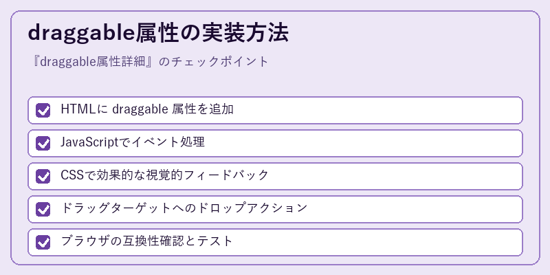 draggable属性の実装方法