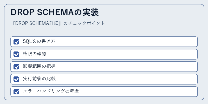 DROP SCHEMAの実装
